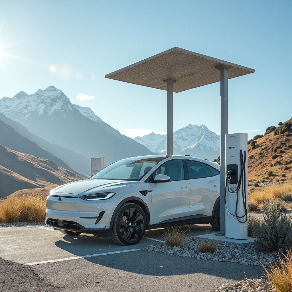 Estación de carga solar para vehículos eléctricos en Argentina