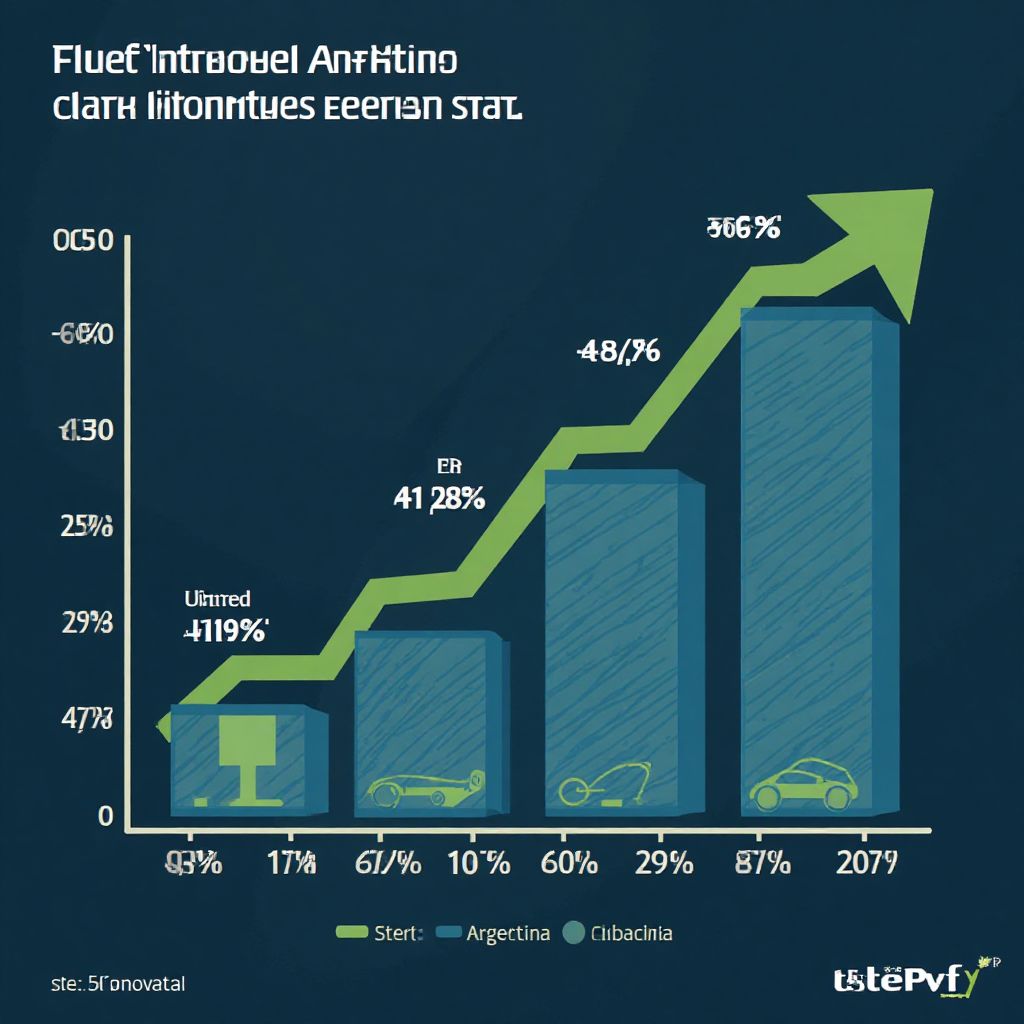 Gráfico de crecimiento de ElectroAutos Argentina desde 2015